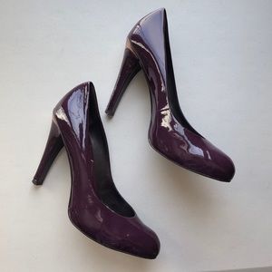 BCBG MaxAzria 👠 4 inch Leather Purple Pumps